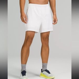 Lululemon - Mens - White - Pace Breaker Lined Shorts - 5in